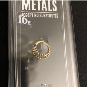 Gold Septum Ring 16 Gauge